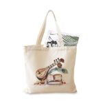Canvas Tote Bag For Women & Man Text Printed Aesthetic Shoulder Zipper Lock Totebag