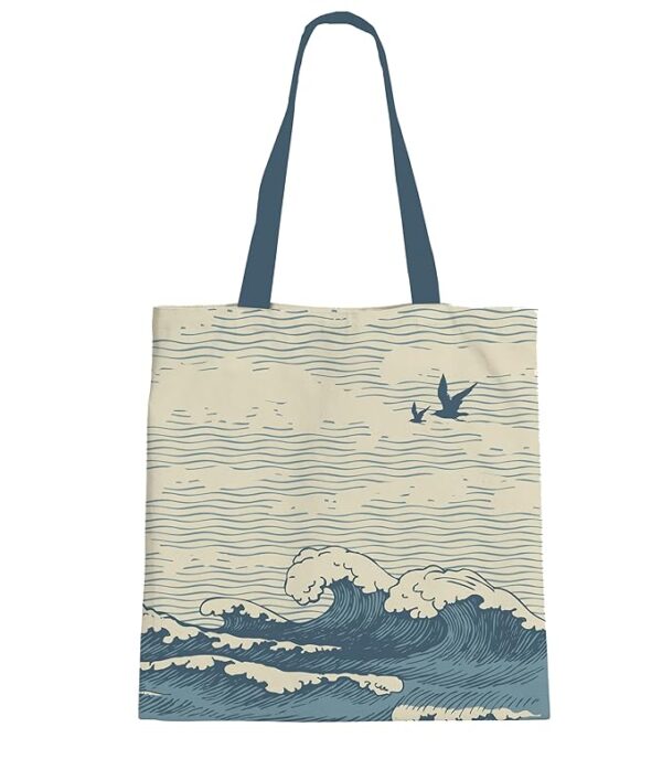 The Purple Tree Ocean Theme Tote Bags For Women, Ecofriendly Cotton Tote Bags, Womens Tote Bag, Eco Friendly Tote Bag, Underwater Turtle Tote Bag, Gifts For