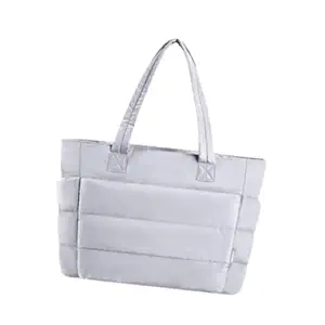Women Lightweight Tote Bag Practical Shoulder Bag for Street Travel Shopping Gray