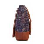 Women's Tote Bag with Vegan Leather Handles & Indian Prints, Shoulder Tote Bag and Handbag for Office and College (Pack of 2)