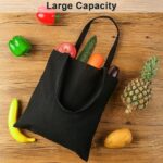 Reusable Shopping Bag Canvas Tote Bag for Grocery, College, Office & Shoulder Handbag Travel Bag for Men and Women (14x16 inches)