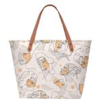 Tote Bag for Women - Modern Art College Bag for Girls, Traveling & Daily Use - Large Capacity Contemporary Handbag, White - Gifts for Women