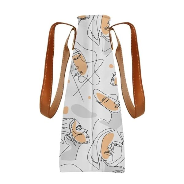 Tote Bag for Women - Modern Art College Bag for Girls, Traveling & Daily Use - Large Capacity Contemporary Handbag, White - Gifts for Women