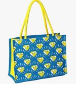 Shopping Bag – Printed Tote Bag | Carry bags for shopping | Shoulder Bag | Grocery Bag | Shoppers Tote | women's handbag | Jute Bag | Reusable Bag – Diamond