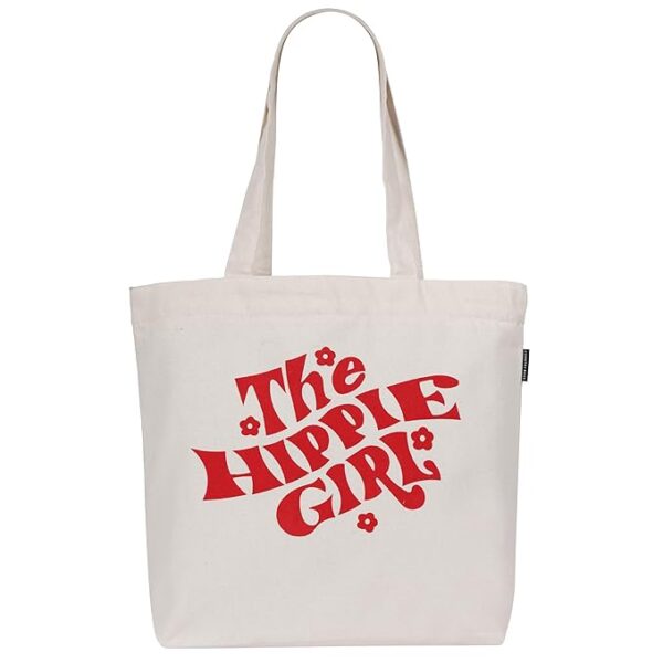 100% Cotton Printed Canvas Tote Bags for Women, Men, College Students | Inner Pocket Daily Use Zipper Tote Bag for Shopping, Office, Travel & Beach