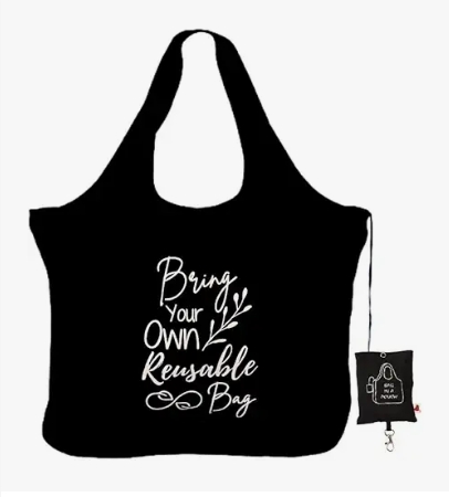Foldable Reusable Polyester Bags for Shopping and Daily Essentials | Stylish Designer Tote and Shopper Bag | Compact, Lightweight, and Eco-Friendly with 12Kg Capacity