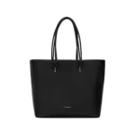 Women's Jada Solid Tote Bag With Laptop Compartment | Tote Bags for Women For Office Use, Work | Ladies Shoulder Purse-Black