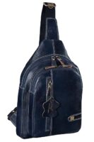 Men's Genuine Leather Sling Chest Bag Casual Shoulder Daypack's