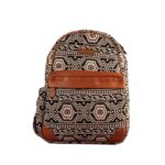 Handcrafted backpack, Compatible with upto 16 inch Laptop, Unisex Travel Backpack, Made of Durable Cotton Material, Backpack For Travel, Office, College, Daily Use- White