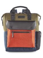 Unisex Genuine Leather Laptop Backpack With Reflective Strip | Multipockets Premium Travel Backpack