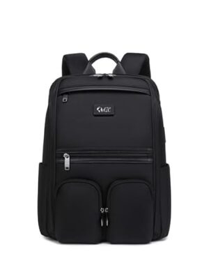 BACKPACK | Unisex Waterproof Polyester Travel & Daily Use Backpack with Spacious Compartments, Multi-Pocket Organizer & Lightweight Design (Black)
