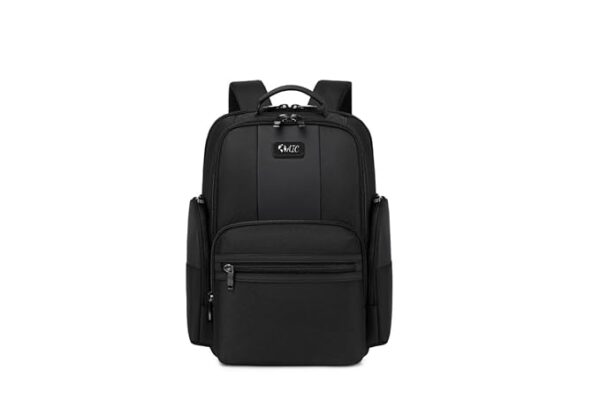 Backpack | Unisex Polyester Waterproof Backpack with Multi-Compartment Design, Padded Shoulder Straps, Laptop Sleeve and Durable Zippers for Office, and Daily Use (Black)