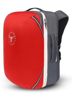 31L Travel Backpack for Men & Women | Laptop Bag 15.6 inch | Overnighter Backpack | Convertible-Red