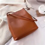 Womens bag PU Leather Handbags Purses Shoulder Crossbody Bags Ladies Tote Bag Crossbody Bags Bucket Tote Shoulder Bag,Brown