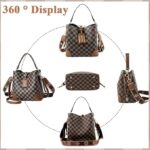 Cross Body Bag Purses For Women - Pu Leather Crossbody Bucket Bag With Two Adjustable Shoulder Strap, dark brown