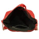 Leather Bucket Sling Bag for Women with Drawstring Closure & Single Compartment | Elegant Cross Body Bag for Girls | Spacious Bag for Girls Suitable for Casual Occasions & Everyday Use-Red