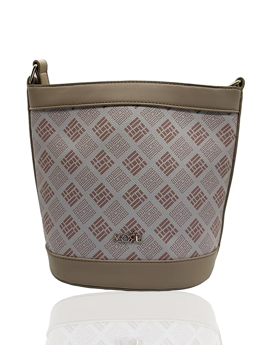 FASHIONS PU Leather Rafa Bucket Bag/Distinct Patterned Bucket Design/Adjustable Shoulder Strap
