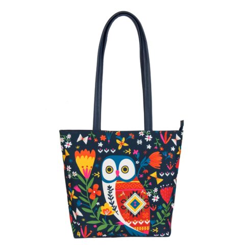 Tote Bag for Women | Stylish Handbag for College/Work | Professional Laptop-Friendly Canvas Tote Bag for Women-Woodpecker pattern