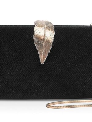 Clutch Bags for Women, Girls - Ladies Stylish Evening Party Hand Clutches - Wedding Bridal Purse - Crossbody Sling Bag with Chain Strap-Black