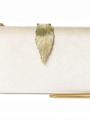 Clutch Bags for Women, Girls - Ladies Stylish Evening Party Hand Clutches - Wedding Bridal Purse - Crossbody Sling Bag with Chain Strap-White