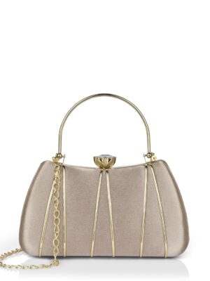 Women's Star Framed Clutch | Ladies Purse Handbag-Brown