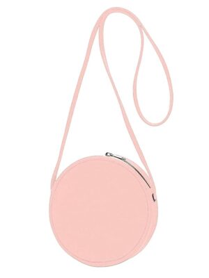 Women's Round Crossbody Handbags Mini Shoulder Bag Round Crossbody Wallet, Fashion Circle Crossbody Purse Clutch Handbag– Pink