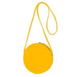 Women's Women's Round Crossbody Handbags Mini Shoulder Bag Round Crossbody Wallet, Fashion Circle Crossbody Purse Clutch Handbag–Yellow